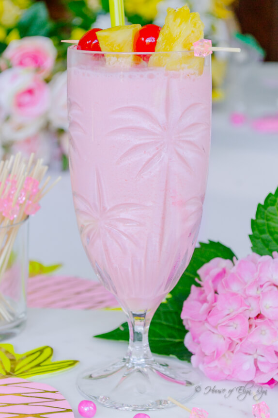 A shake with garnish stick