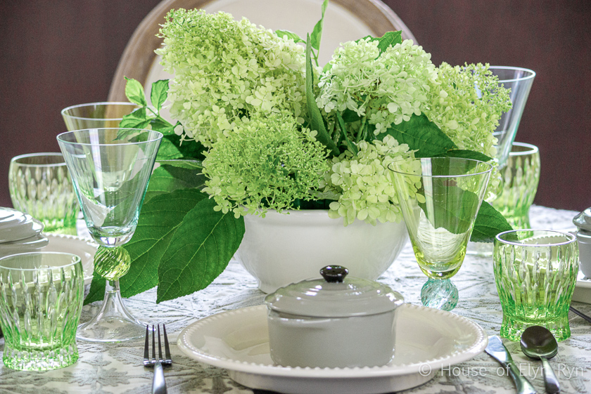 Limelight hydrangea table