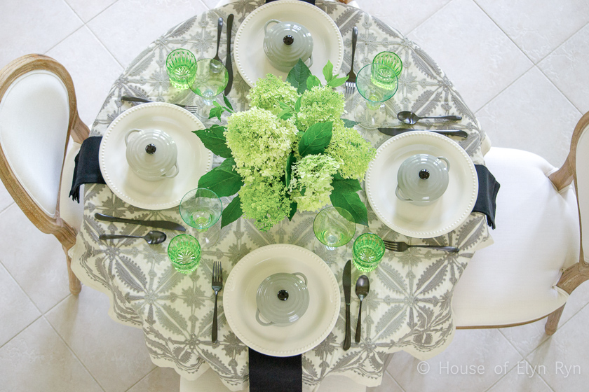 Limelight hydrangea table