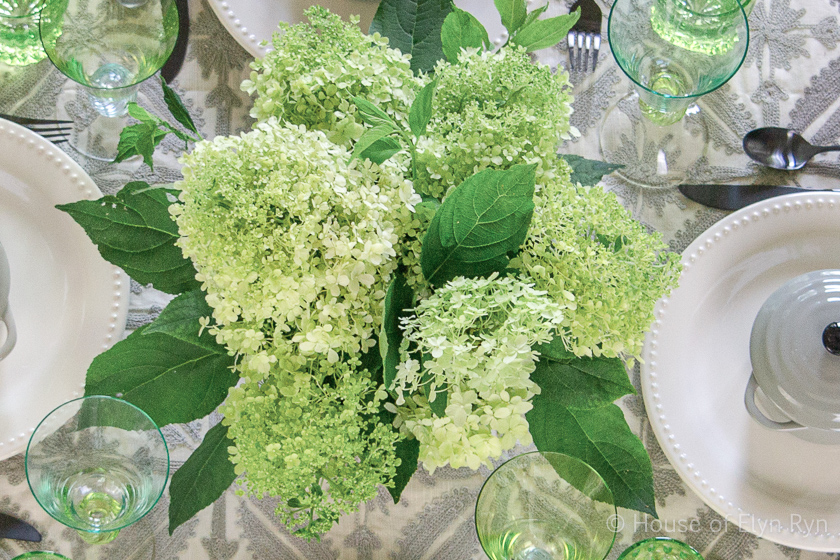 Limelight hydrangea table