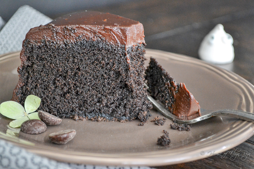 A closeup slice of cake