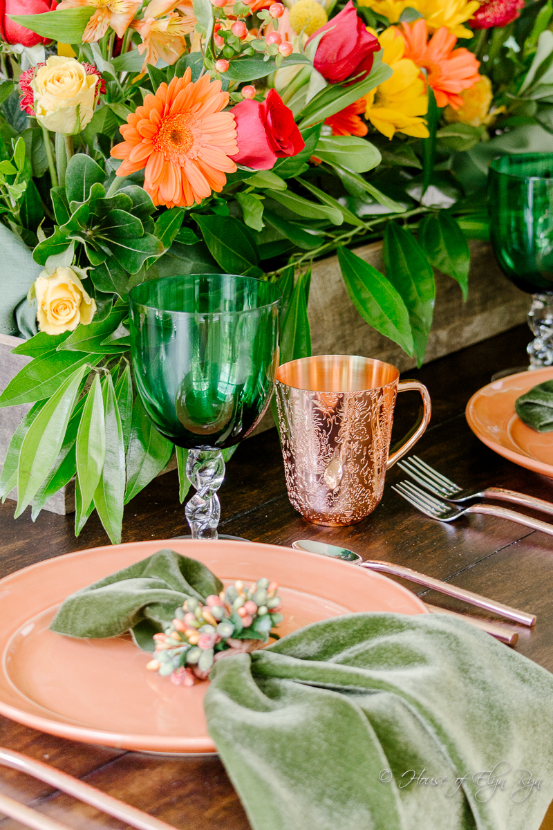 Place setting for Fall Equinox Table