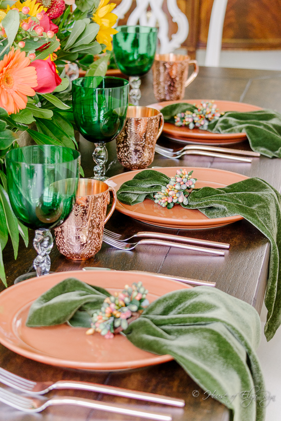 Place setting for a Fall Equinox Table