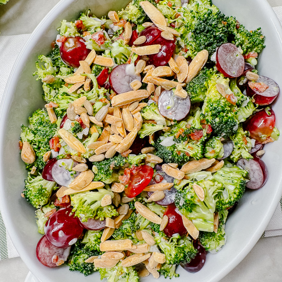 Broccoli Salad with Grapes