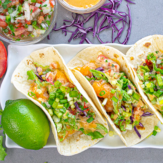 Bang Bang Shrimp Tacos