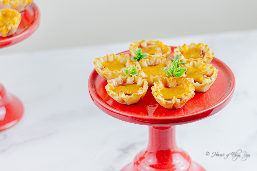 Pedestal plates with appetizers