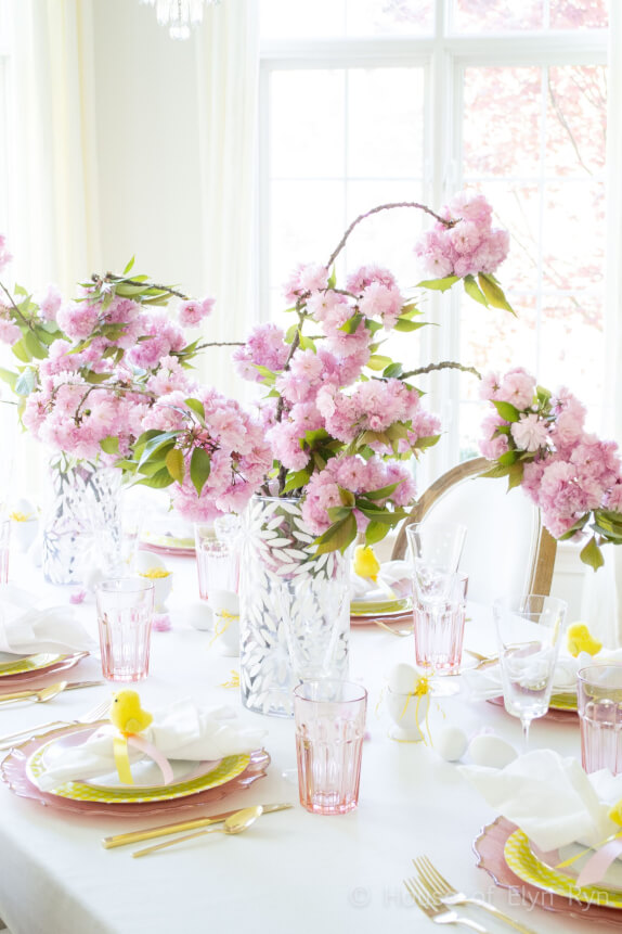 Pink and Yellow Spring Table - The House of Elyn Ryn
