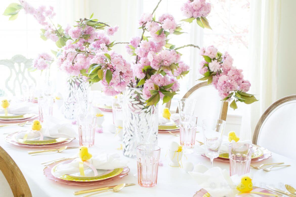 Pink and Yellow Spring Table The House of Elyn Ryn