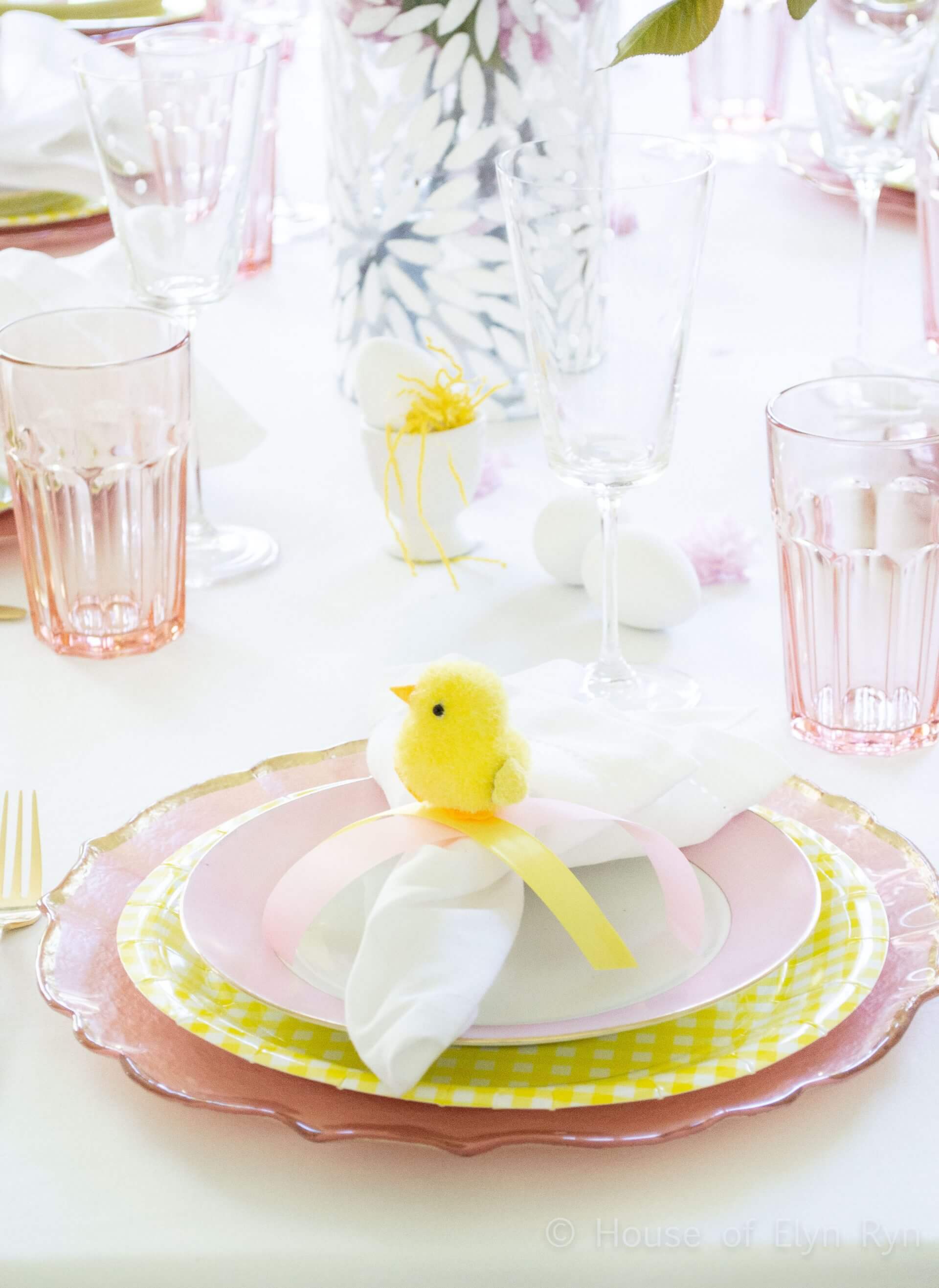 Pink and Yellow Spring Table The House of Elyn Ryn