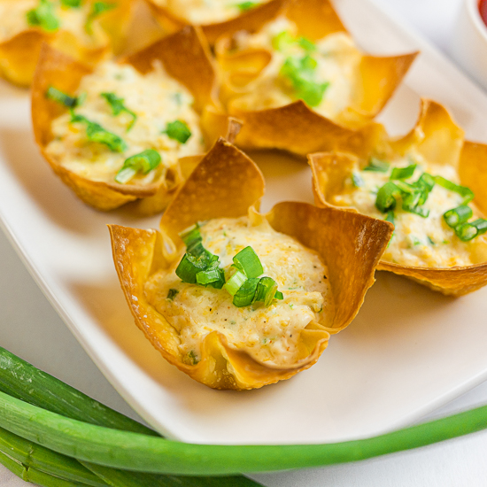 Wonton Jalapeno Cheese Cups