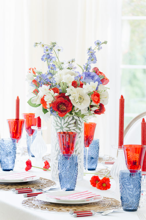 Easy and Vibrant Red, White, and Blue Table