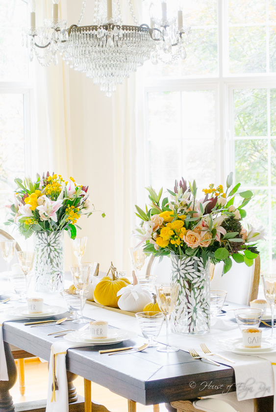 A Yellow Pumpkin Thanksgiving Table