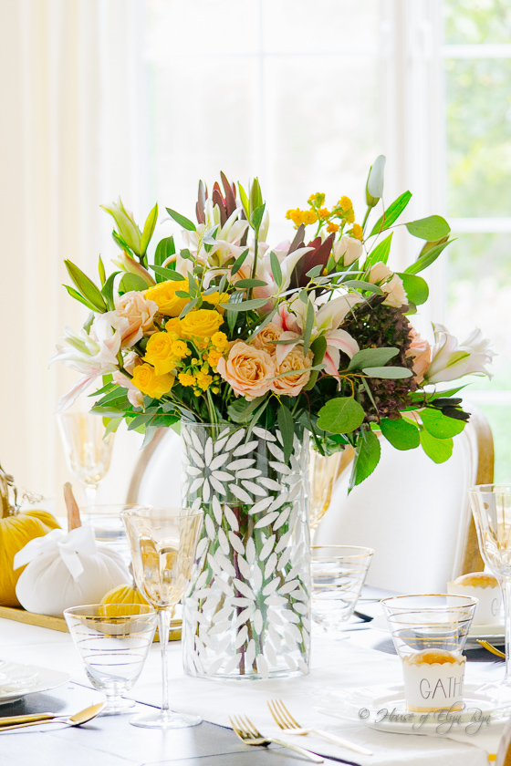A Yellow Pumpkin Thanksgiving Table
