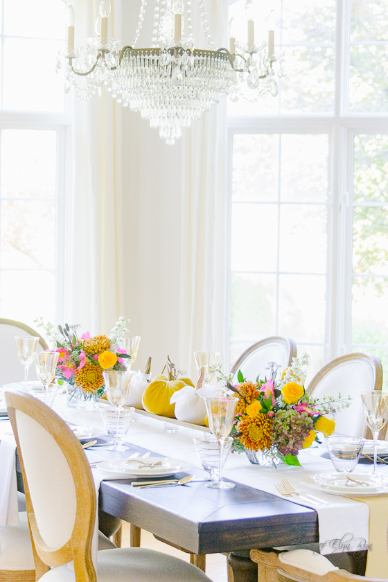 A Yellow Pumpkin Thanksgiving Table