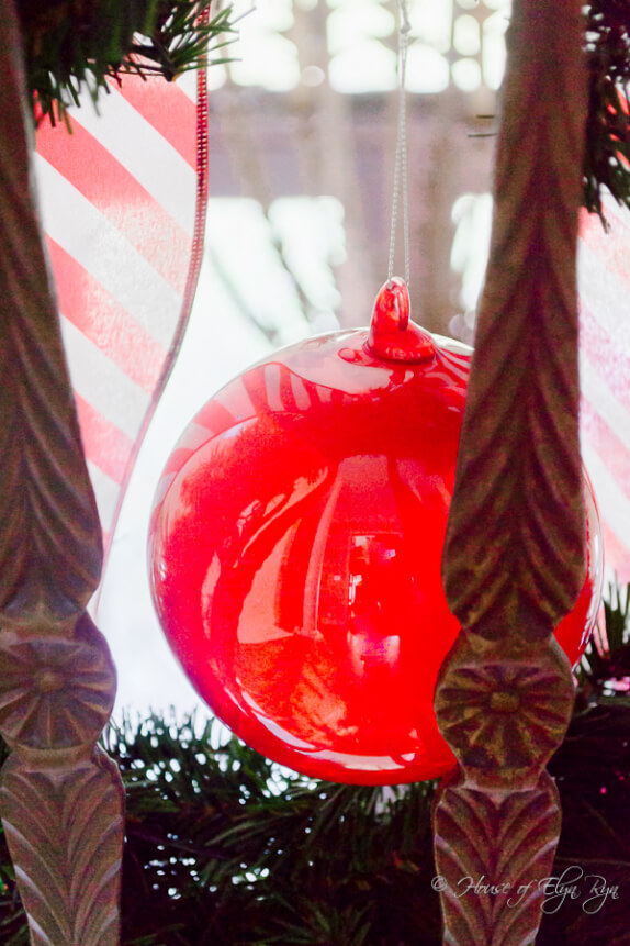 Red and White Christmas Foyer