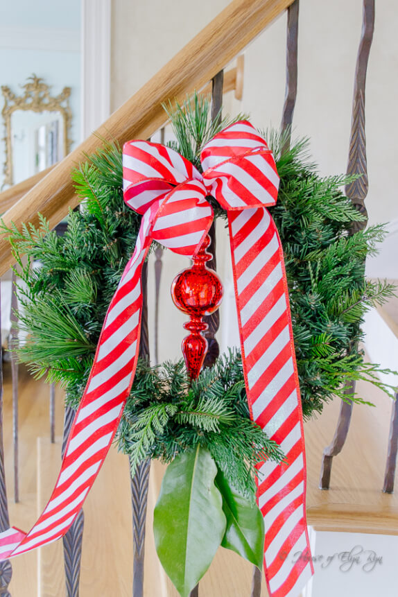 Red and White Christmas Foyer