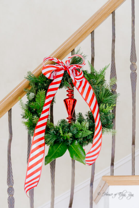 Red and White Christmas Foyer