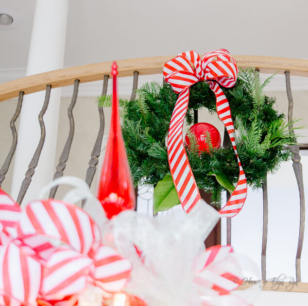 Red and White Christmas Foyer
