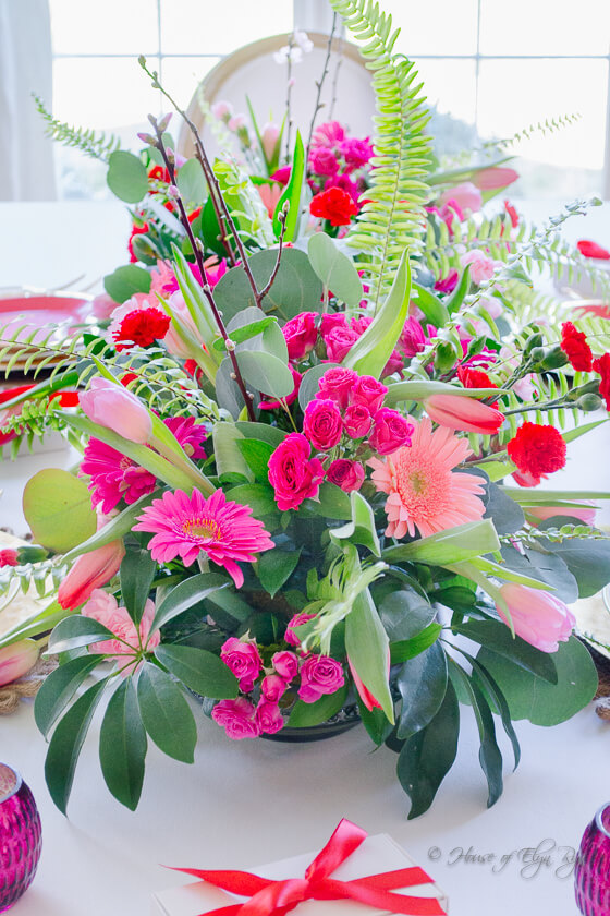 Colorful Valentine's Table 