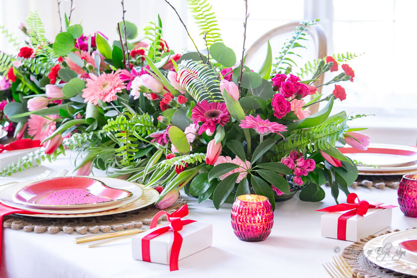 Colorful Valentine's Table 
