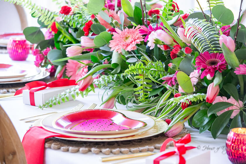 Colorful Valentine's Table 