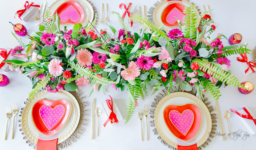 Colorful Valentine's Table 