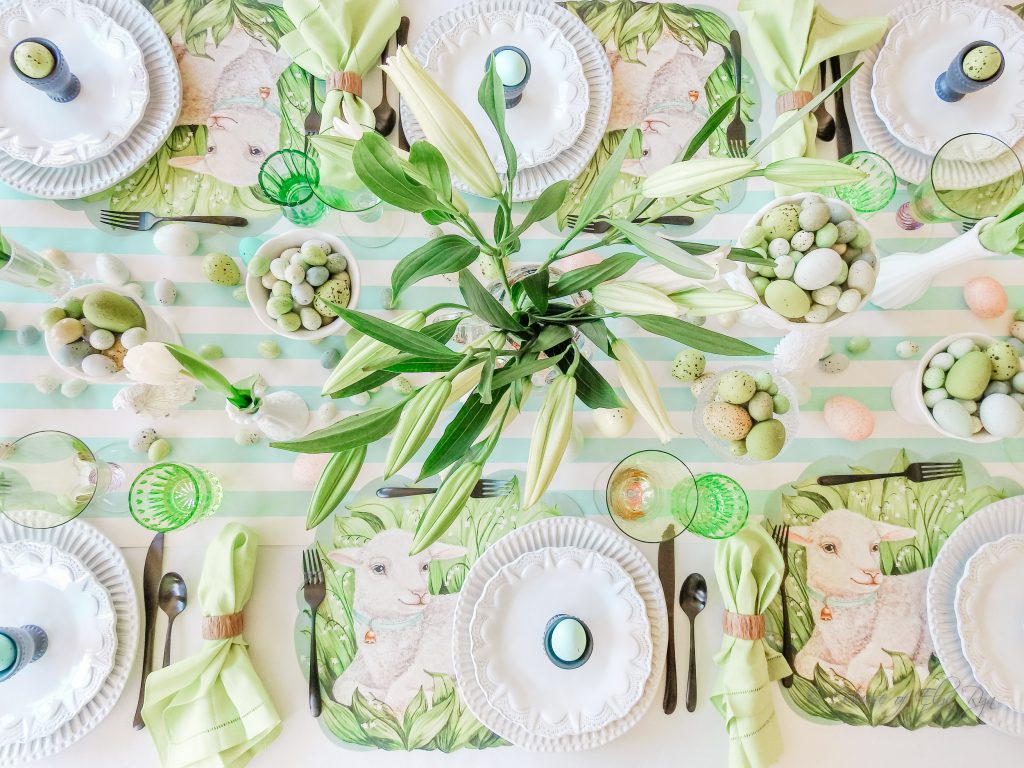 Blue and Green Spring Table