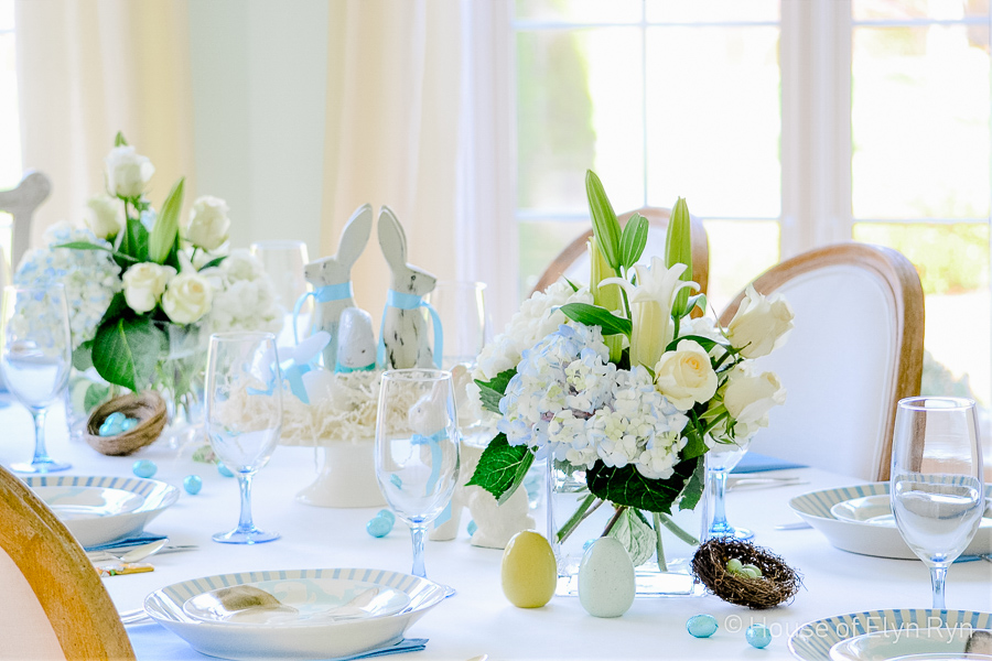 Beautiful Spring Bunnies Tablescape