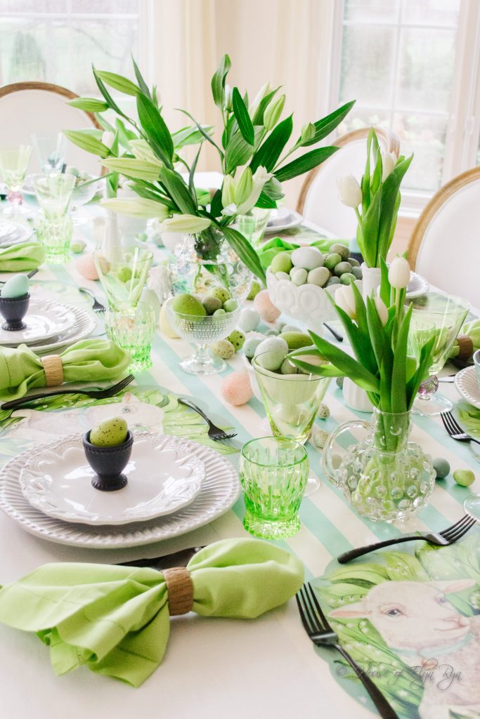 Blue and Green Spring Table