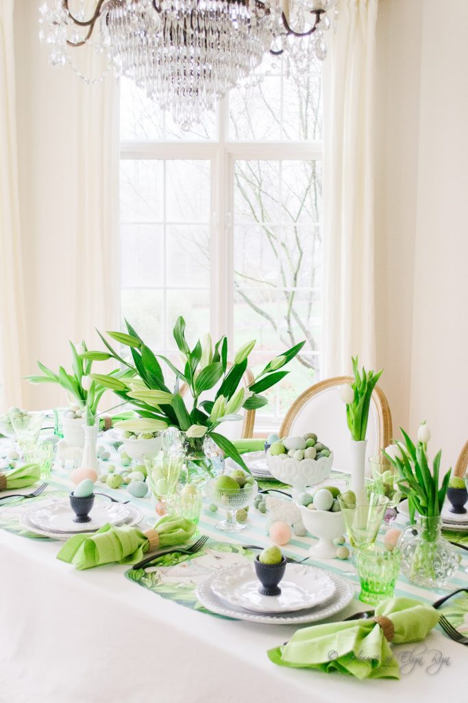 Blue and Green Spring Table