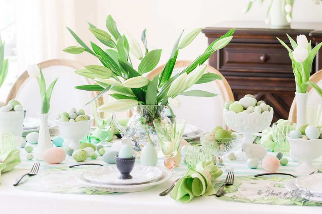 Blue and Green Spring Table