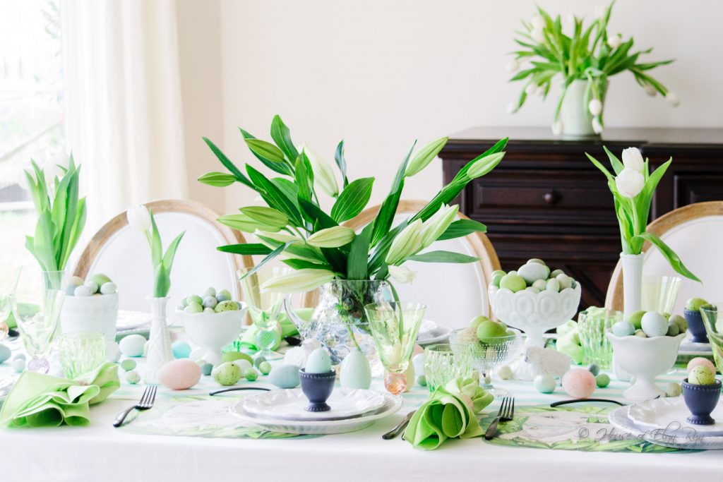 Blue and Green Spring Table