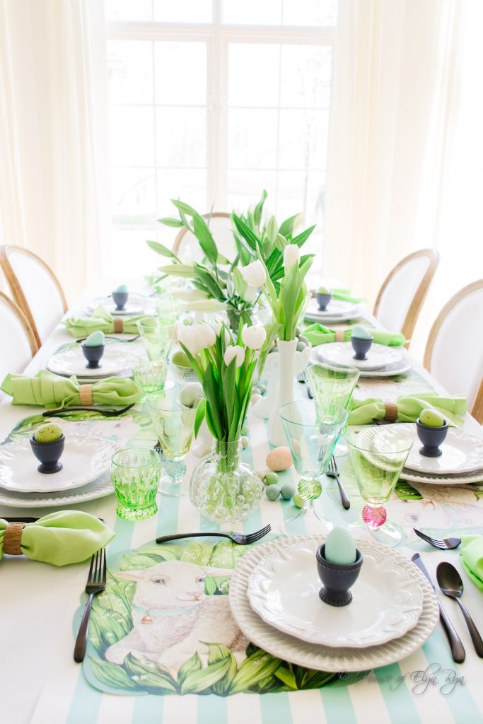 Blue and Green Spring Table