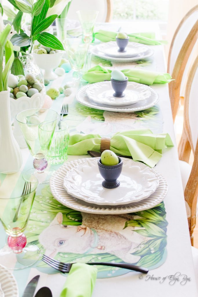 Blue and Green Spring Table