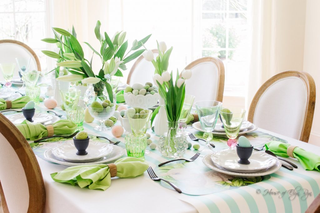 Blue and Green Spring Table