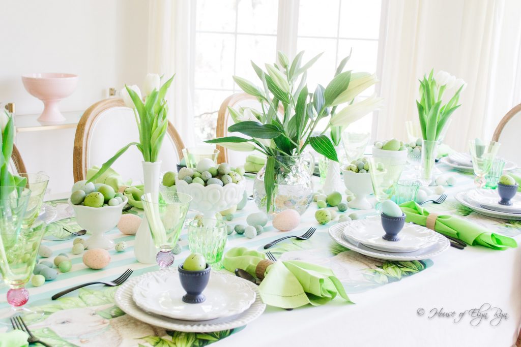 Blue and Green Spring Table