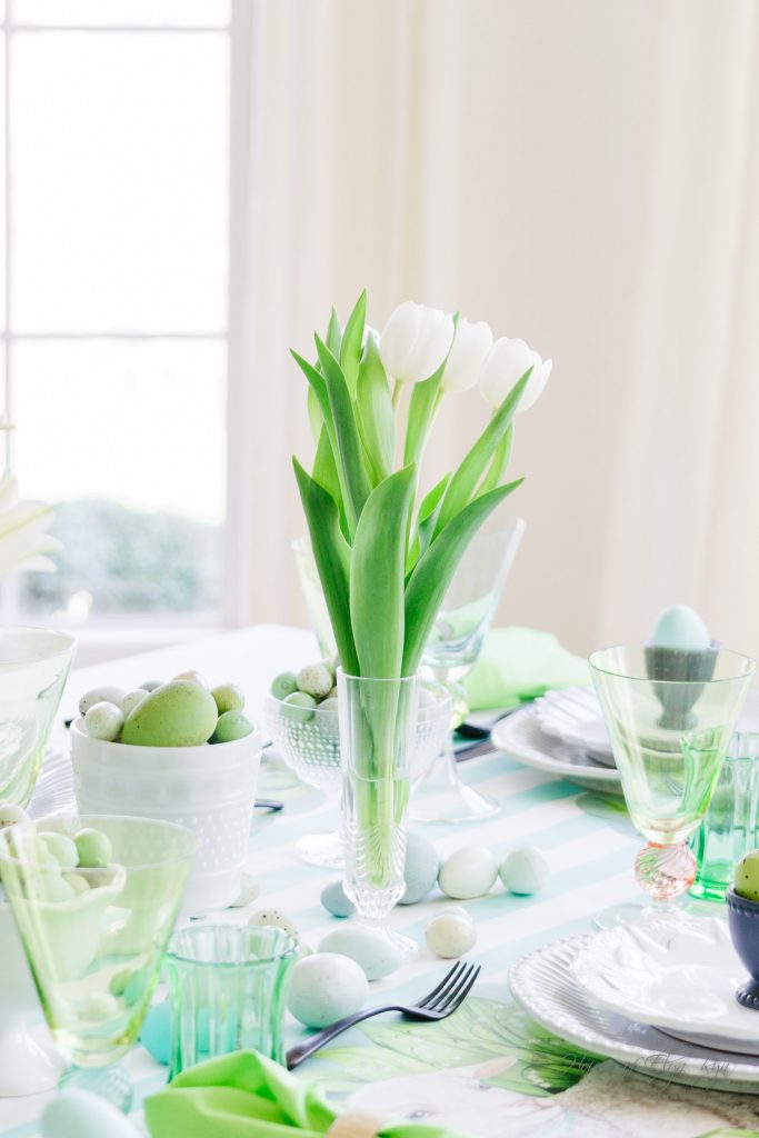 Blue and Green Spring Table