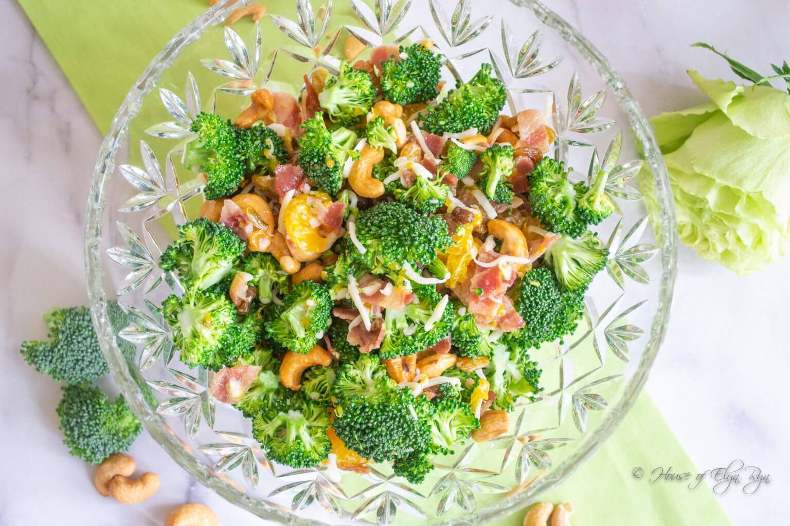 BroccoliCashew Salad Recipe The House of Elyn Ryn