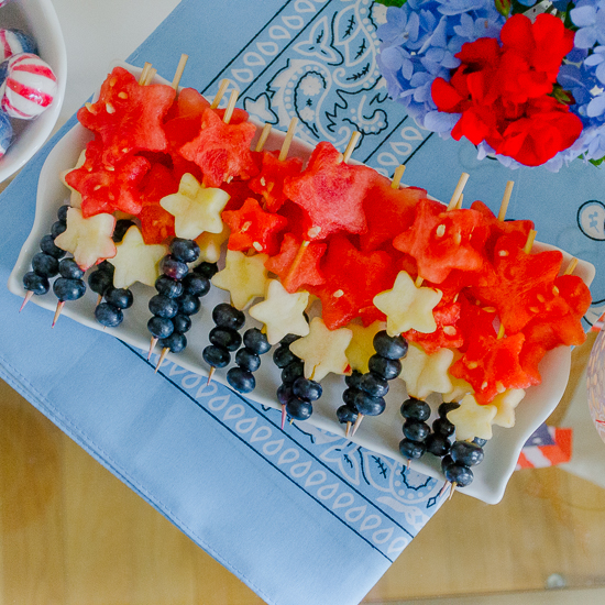 Patriotic Fruit Skewers