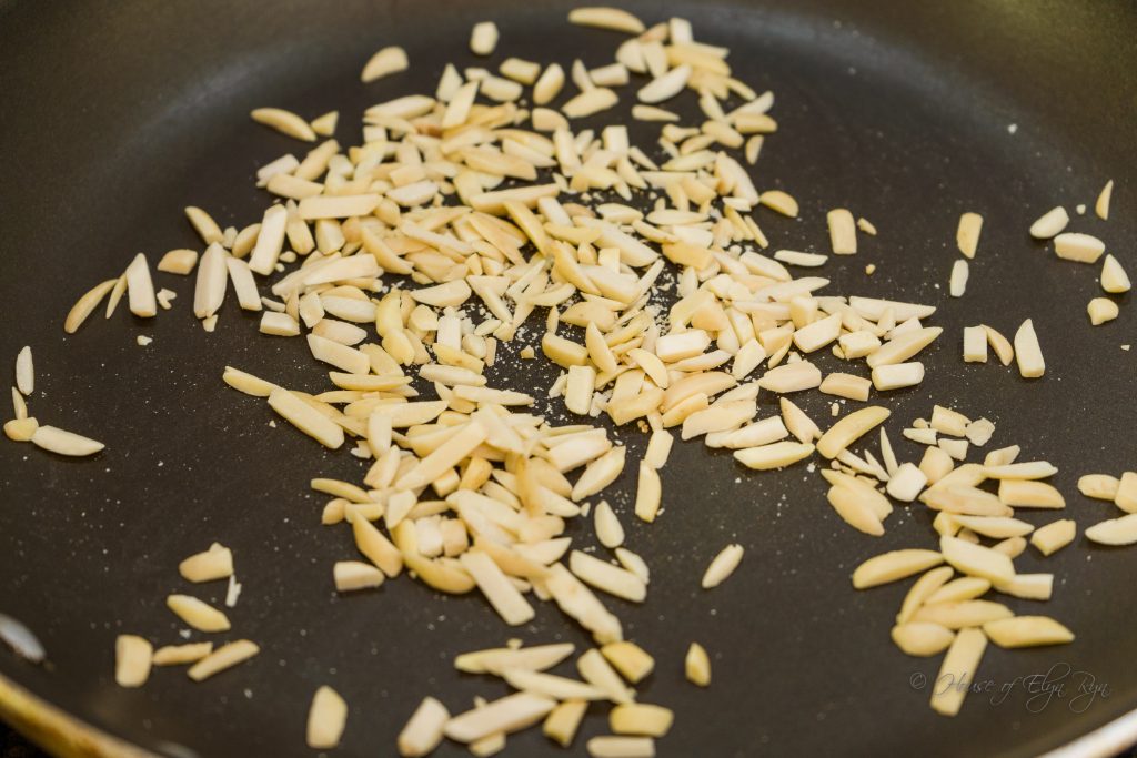 Toasting almonds