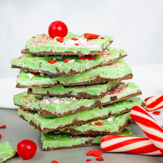 Grinch Peppermint Bark