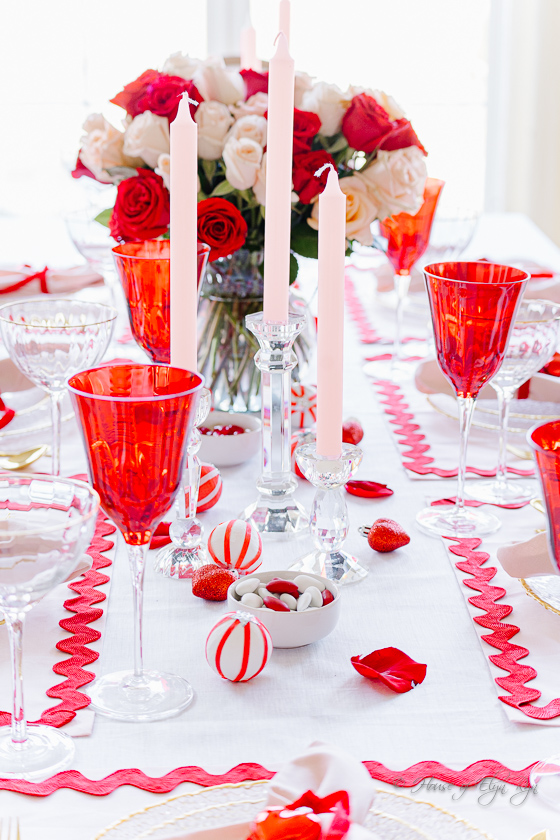 Create a Lively Red & Pink Valentine's Table