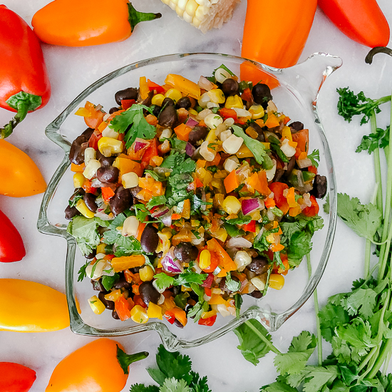 Black Beans with Corn Salad