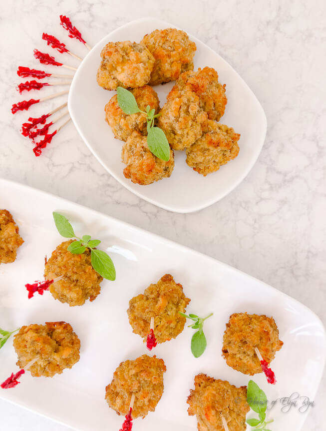 Serving sausage balls