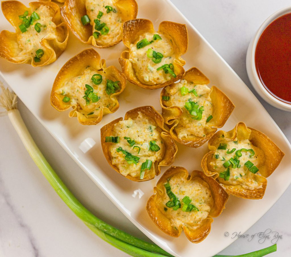 Baked Wonton Jalapeno Cheese Cups