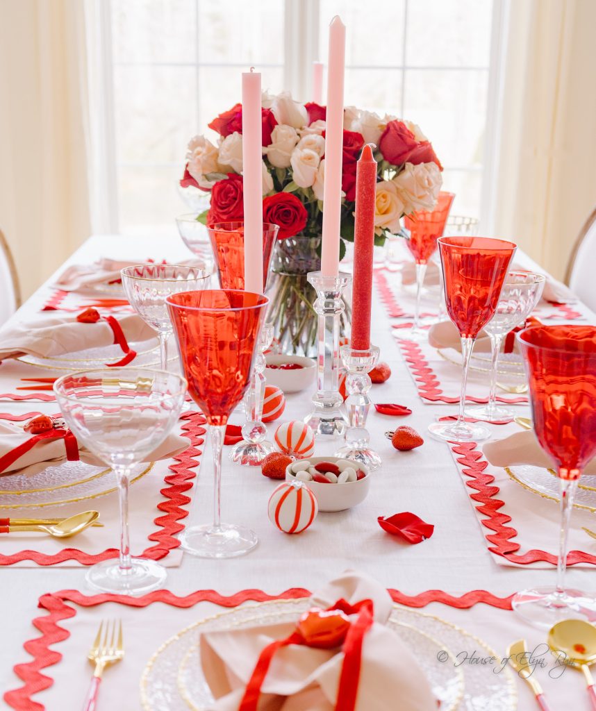 Red and Pink Valentine's Day Table