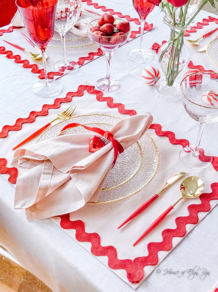 Red and Pink Valentine's Day Table