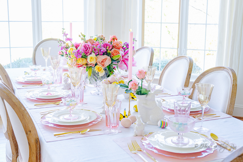 Pastel Easter Tablescape