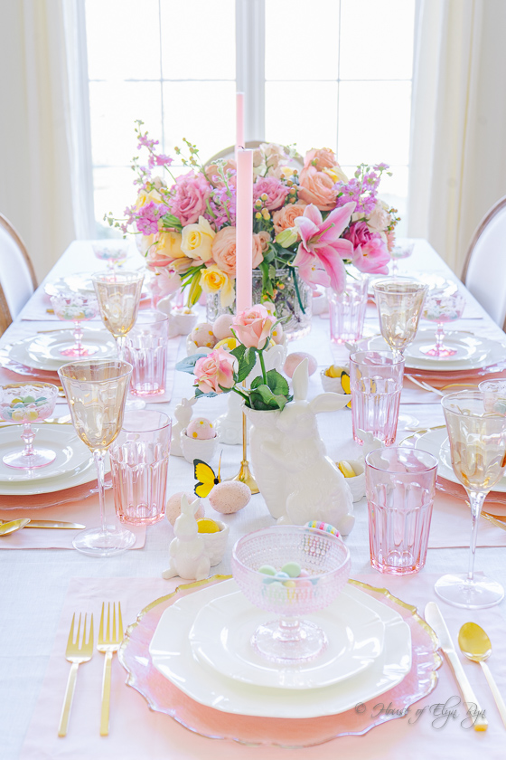Pastel Easter Tablescape 