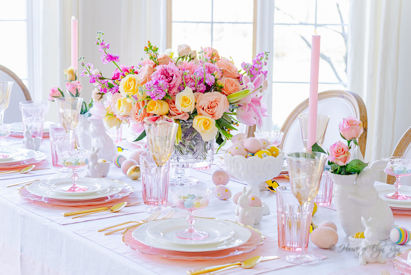Pastel Easter Tablescape